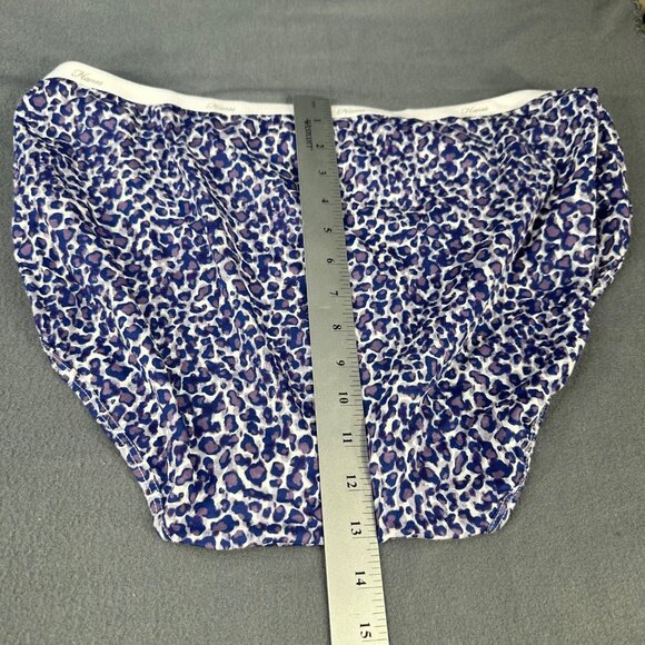 Hanes Womens Size 12 Panty Brief Leopard Print Purple White New Without Tags - Picture 6 of 6